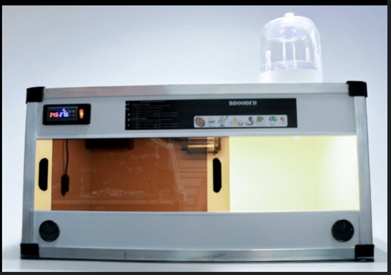 Intelligent Brooder Unit Front View with Custom Humidifier System Connection